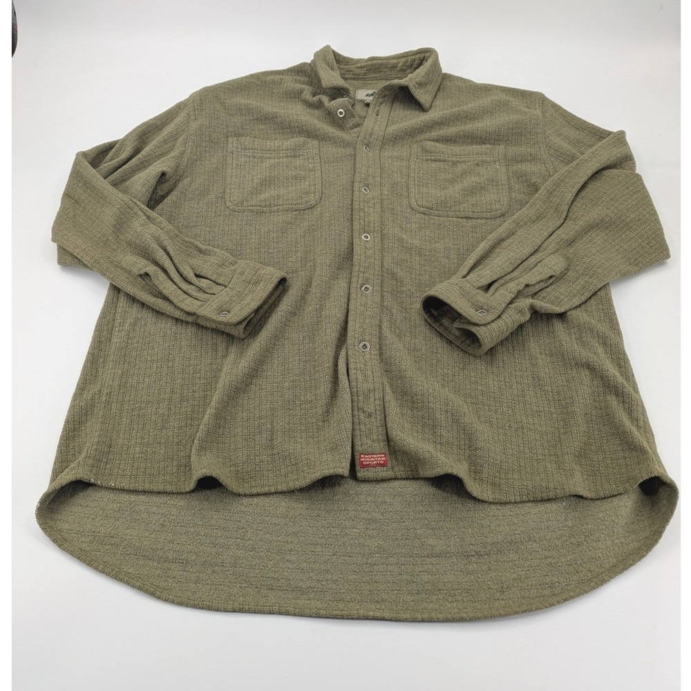 EMS Eastern Mountain Sports‎ Shirt Men's Size XL Flannel Green Button Down